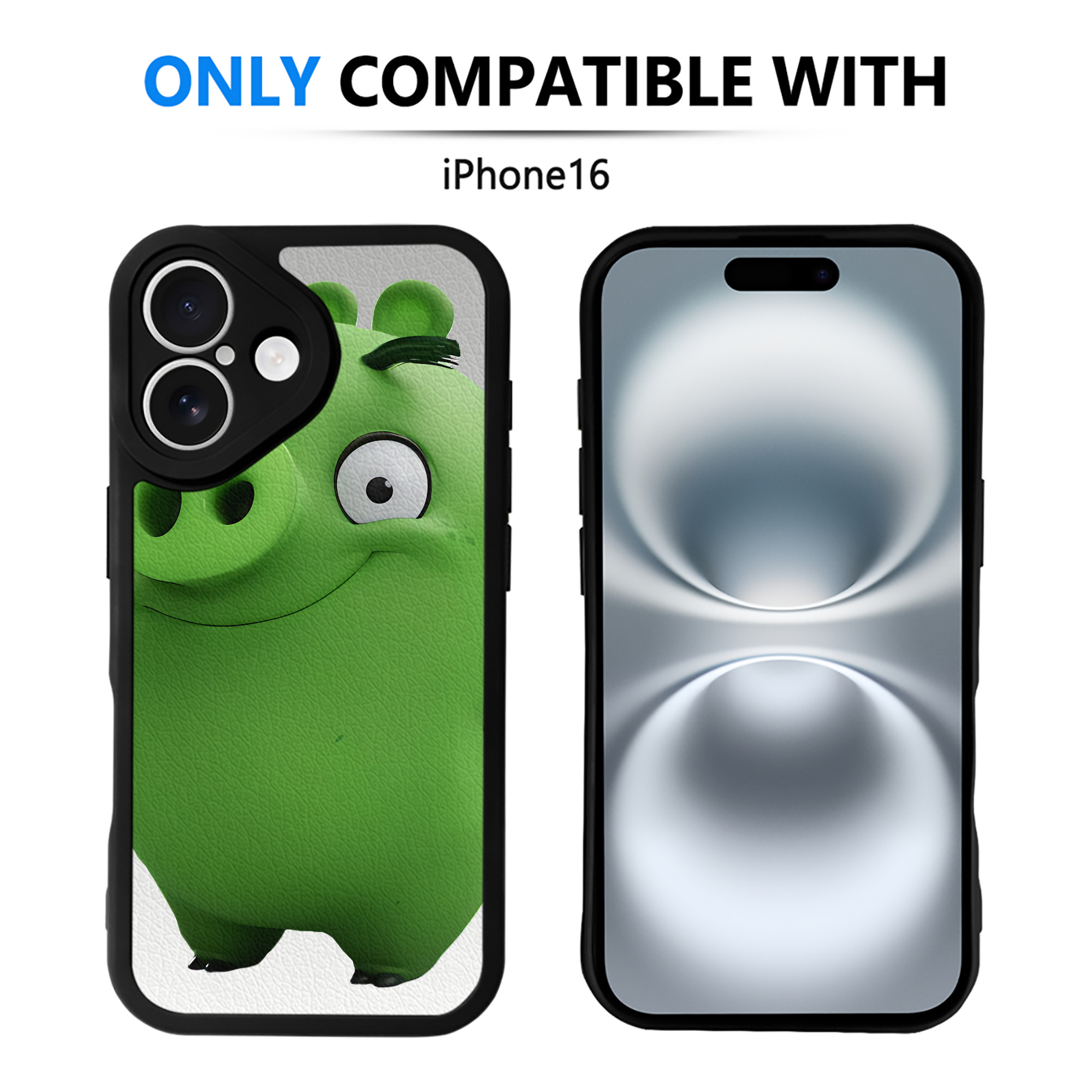 （画像用） Angry Birds アングリーバード 【iPhone 16シリーズ対応】シリコンスマホケース（レザー調） 材質：シリコン